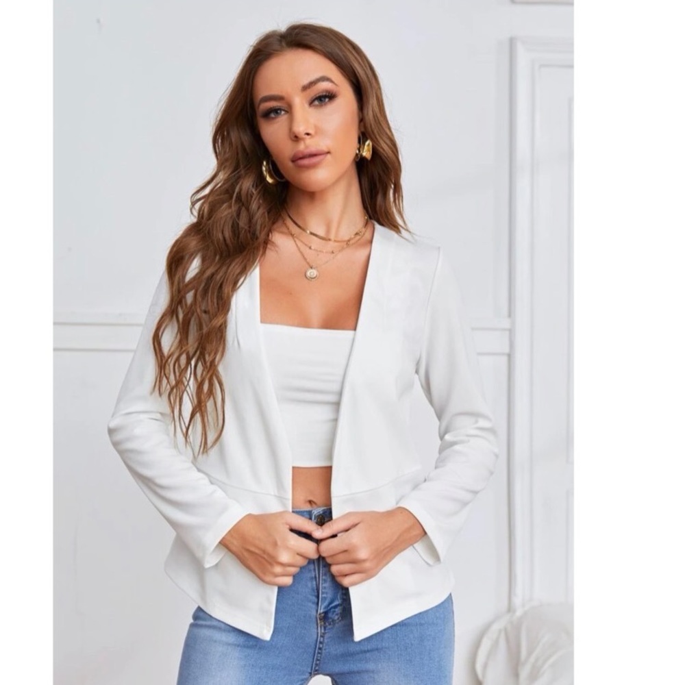 Shein white blazer